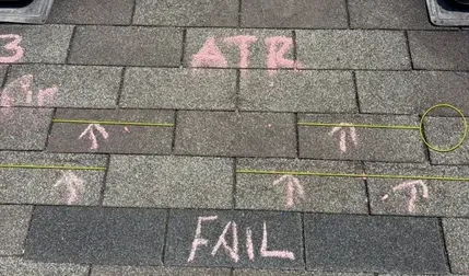 Example of Roof Inspection Markings
