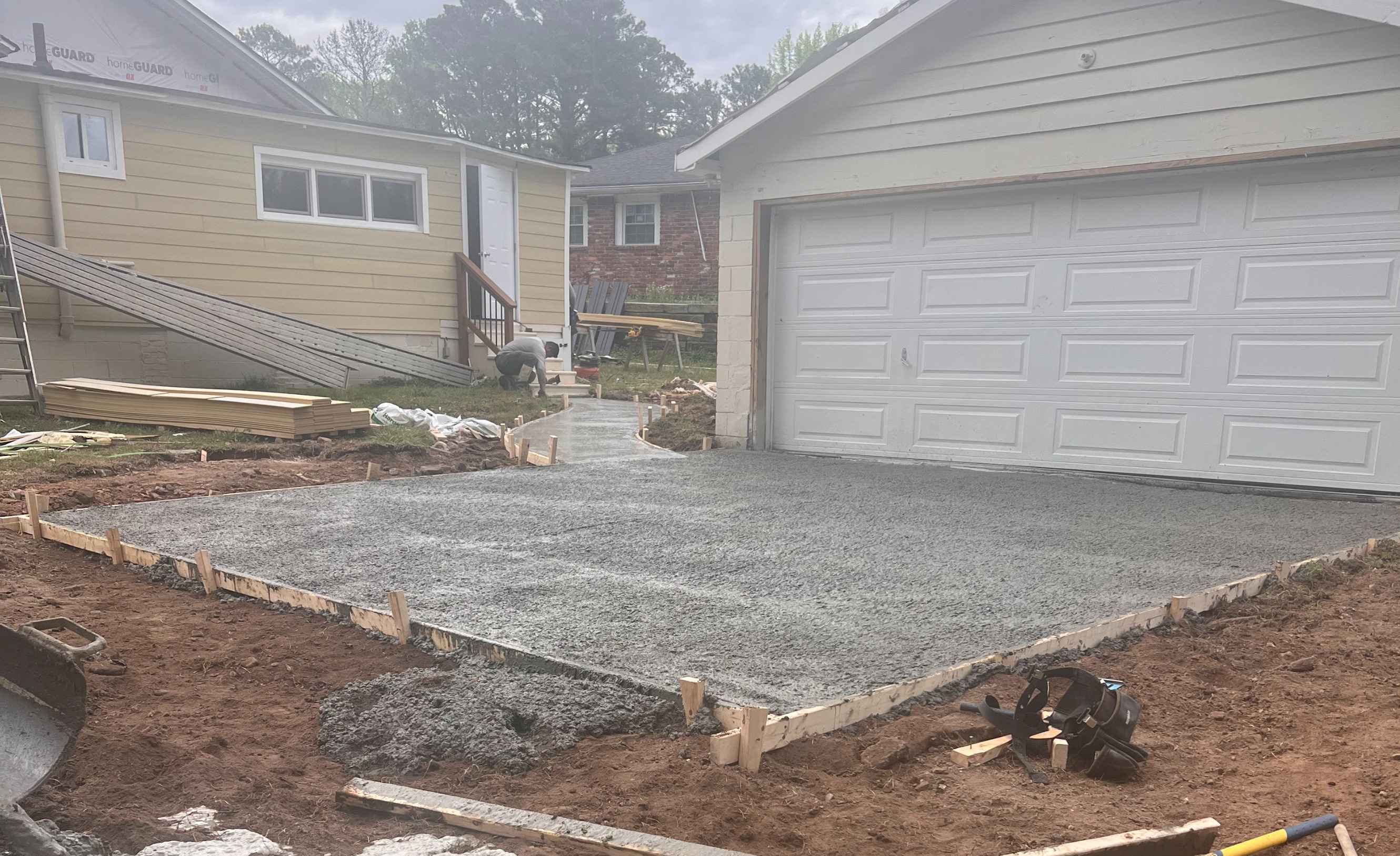 Concrete Driveway In Progress